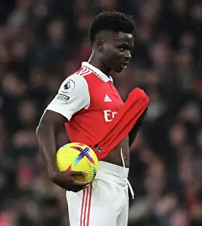 Arsenal's Bukayo Saka Takes Penalty Against Manchester City - Premier League 2022-23