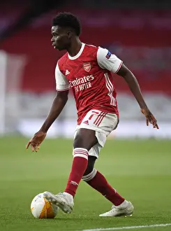 Arsenal V Villarreal 2020-21 Prints: Arsenal's Bukayo Saka in UEFA Europa League Semi-Final: Arsenal vs Villarreal CF (Behind Closed Doors)