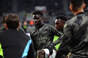 Newcastle United V Arsenal 2023-24 Prints: Arsenal's Bukayo Saka Warming Up Ahead of Newcastle United Clash (2023-24)