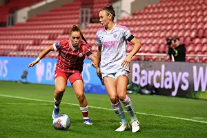 Bristol City Women V Arsenal Women 2023-24 Prints: Arsenal's Caitlin Foord Fends Off Bristol City's Pressure in Barclays Women's Super League Clash