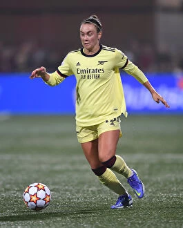 HB Koge v Arsenal Women 2021-22 Collection: Arsenal's Caitlin Foord Fights for Possession in UEFA Women's Champions League Clash Against HB Koge