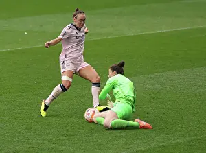 Liverpool Women V Arsenal Women 2022-23 Prints: Arsenal's Caitlin Foord Thwarts Liverpool's Rachael Laws: FA WSL Showdown
