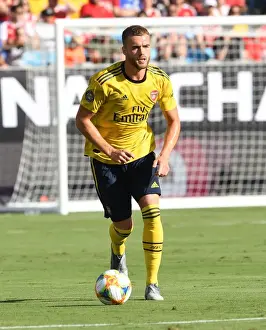 Arsenal's Calum Chambers in Action at 2019 International Champions Cup, Charlotte