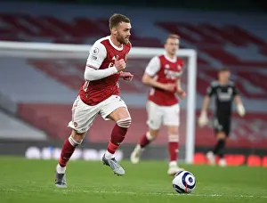 Arsenal V West Bromwich Albion 2020-21 Prints: Arsenal's Calum Chambers in Action: Arsenal vs West Bromwich Albion (2020-21) - Emirates Stadium
