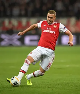 Eintracht Frankfurt V Arsenal 2019-20 Prints: Arsenal's Calum Chambers in Action against Eintracht Frankfurt