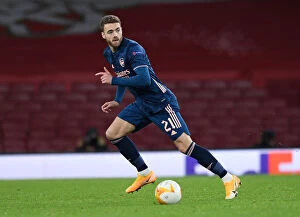 Arsenal v SK Rapid Wien 2020-21 Collection: Arsenal's Calum Chambers in Action against Rapid Wien in UEFA Europa League