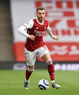 Arsenal V West Bromwich Albion 2020-21 Prints: Arsenal's Calum Chambers in Action Against West Brom at Emirates Stadium (2020-21) - Behind Closed Doors