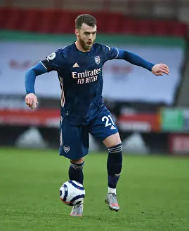 Arsenal's Calum Chambers at Empty Bramall Lane: Sheffield United vs Arsenal, Premier League 2021