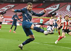 Arsenal's Calum Chambers at Empty Bramall Lane: Sheffield United vs Arsenal, Premier League 2021
