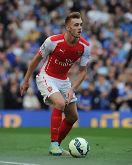 Chelsea V Arsenal 2014-15 Prints: Arsenal's Calum Chambers Faces Off Against Chelsea at Stamford Bridge (2014-15 Premier League)
