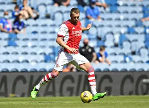 Glasgow Rangers V Arsenal 2021-22 Prints: Arsenal's Calum Chambers at Rangers Pre-Season Friendly in Glasgow