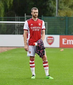 Images Dated 28th July 2021: Arsenal's Calum Chambers Shines in Pre-Season: Arsenal vs. Watford (2021-22)
