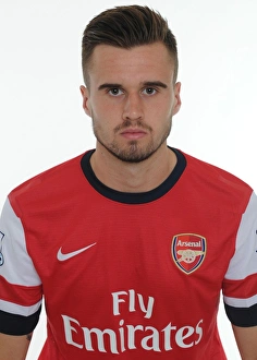 Arsenal's Carl Jenkinson at 2013-14 Squad Photocall