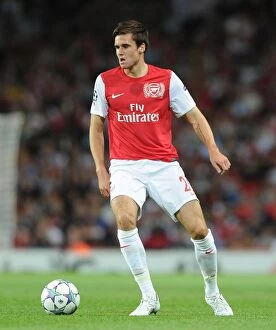 Arsenal v Udinese 2011-12 Collection: Arsenal's Carl Jenkinson in Action against Udinese - UEFA Champions League Play-Off 2011