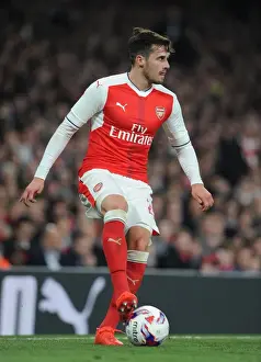 Arsenal V Reading EFL Cup 2016-17 Prints: Arsenal's Carl Jenkinson Celebrates 2-0 Win Over Reading in EFL Cup