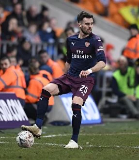 Images Dated 5th January 2019: Arsenal's Carl Jenkinson in FA Cup Action against Blackpool