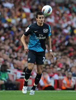 Arsenal V Boca Juniors 2011-12 Prints: Arsenal's Carl Jenkinson Faces Off Against Boca Juniors in the Emirates Cup