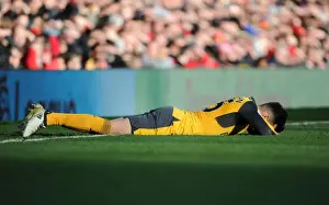 Manchester United V Arsenal 2016-17 Prints: Arsenal's Carl Jenkinson Goes Head-to-Head with Manchester United at Old Trafford (2016-17 Premier League)