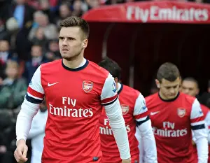 Arsenal V Swansea 2012-13 Prints: Arsenal's Carl Jenkinson Ready for Swansea Clash (2012-13)