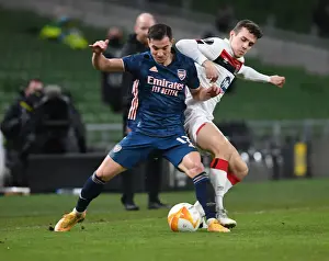 Dundalk V Arsenal 2020-21 Prints: Arsenal's Cedric Breezes Past Dundalk's James Wynne in UEFA Europa League Clash