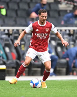 MK Dons v Arsenal 2020-21 Collection: Arsenal's Cedric in Pre-Season Action against MK Dons