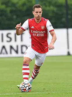 Arsenal's Cedric Soares in Action: Arsenal vs Millwall (2021-22) Pre-Season Friendly