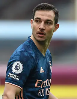 Arsenal's Cedric Soares in Action against Aston Villa - Premier League 2020-21
