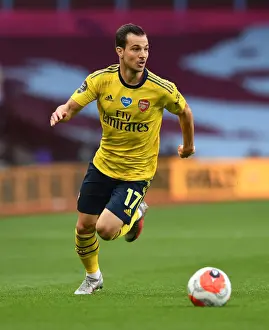 Arsenal's Cedric Soares in Action against Aston Villa in Premier League Clash (2019-20)