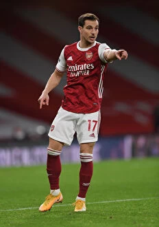 Images Dated 16th December 2020: Arsenal's Cedric Soares in Action at Emirates Stadium Against Southampton (Premier League 2020-21)