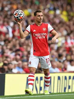 Arsenal's Cedric Soares in Action against Norwich City (2021-22)