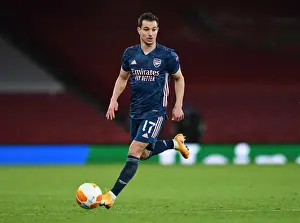 Arsenal V SK Rapid Wien 2020-21 Prints: Arsenal's Cedric Soares in Action against Rapid Wien in Europa League