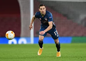 Images Dated 3rd December 2020: Arsenal's Cedric Soares in Action against Rapid Wien in UEFA Europa League