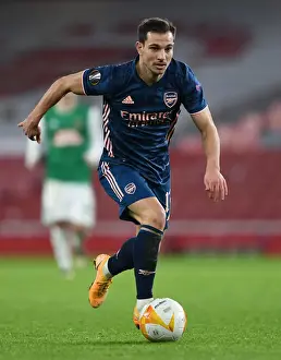 Arsenal's Cedric Soares in Action against Rapid Wien in UEFA Europa League