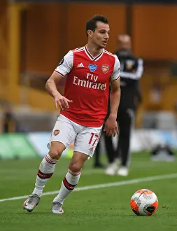 Wolverhampton Wanderers V Arsenal 2019-20 Prints: Arsenal's Cedric Soares Clashes with Wolverhampton Wanderers in Intense Premier League Battle (2019-20)