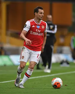 Wolverhampton Wanderers V Arsenal 2019-20 Prints: Arsenal's Cedric Soares Goes Head-to-Head with Wolverhampton Wanderers in Premier League Showdown