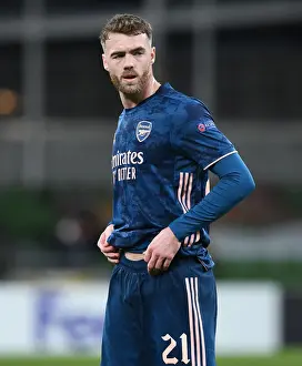 Dundalk V Arsenal 2020-21 Prints: Arsenal's Chambers in Action: Europa League Victory over Dundalk