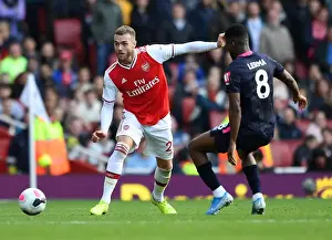 Arsenal V AFC Bournemouth 2019-20 Prints: Arsenal's Chambers Faces Pressure from Bournemouth's Lerma in Premier League Clash