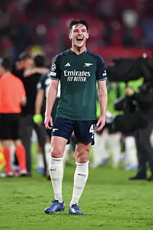 Arsenal's Champions League Triumph: Declan Rice's Euphoric Moment with Fans vs Sevilla (2023-24)