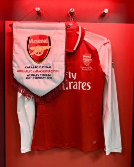 Arsenal's Changing Room: Preparing for the Carabao Cup Final Against Manchester City