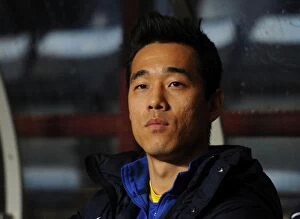 Images Dated 13th January 2014: Arsenal's Chu-Young Park Ready for Aston Villa Clash - Premier League 2013-14