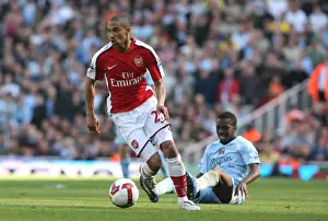 Arsenal V Manchester City 2008-09 Prints: Arsenal's Clichy Shines as Gunners Top Manchester City 2-0 in Premier League Showdown at Emirates