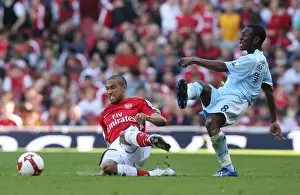 Arsenal V Manchester City 2008-09 Prints: Arsenal's Clichy Shines as Gunners Top Manchester City 2:0 in Premier League Showdown at Emirates