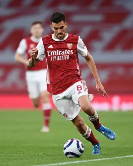 Arsenal's Dani Ceballos in Action: Empty Emirates Stadium Clash Against West Bromwich Albion, May 2021