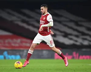 Arsenal's Dani Ceballos in Action at Empty Emirates Stadium Against Crystal Palace (Premier League 2021)