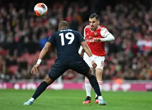 Arsenal V Everton 2019-20 Prints: Arsenal's Dani Ceballos in Action Against Everton in Premier League Clash