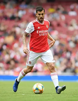 Arsenal's Dani Ceballos in Action against Olympique Lyonnais at Emirates Cup 2019