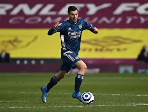 Arsenal's Dani Ceballos in Action: Premier League Showdown at Empty Turf Moor vs Burnley, 2021