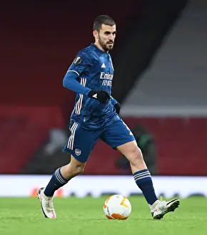 Arsenal's Dani Ceballos in Action against Rapid Wien in Empty Emirates Stadium - UEFA Europa League 2020-21
