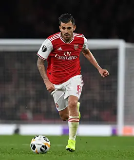 Arsenal's Dani Ceballos in Action against Standard Liege at Emirates Stadium (2019-20)