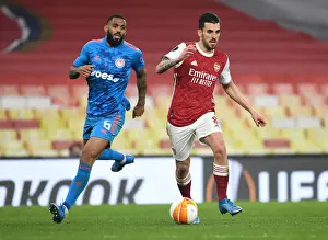 Arsenal V Olympiacos 2020-21 Prints: Arsenal's Dani Ceballos Breaks Past Olympiacos Defense in Empty Europa League Match